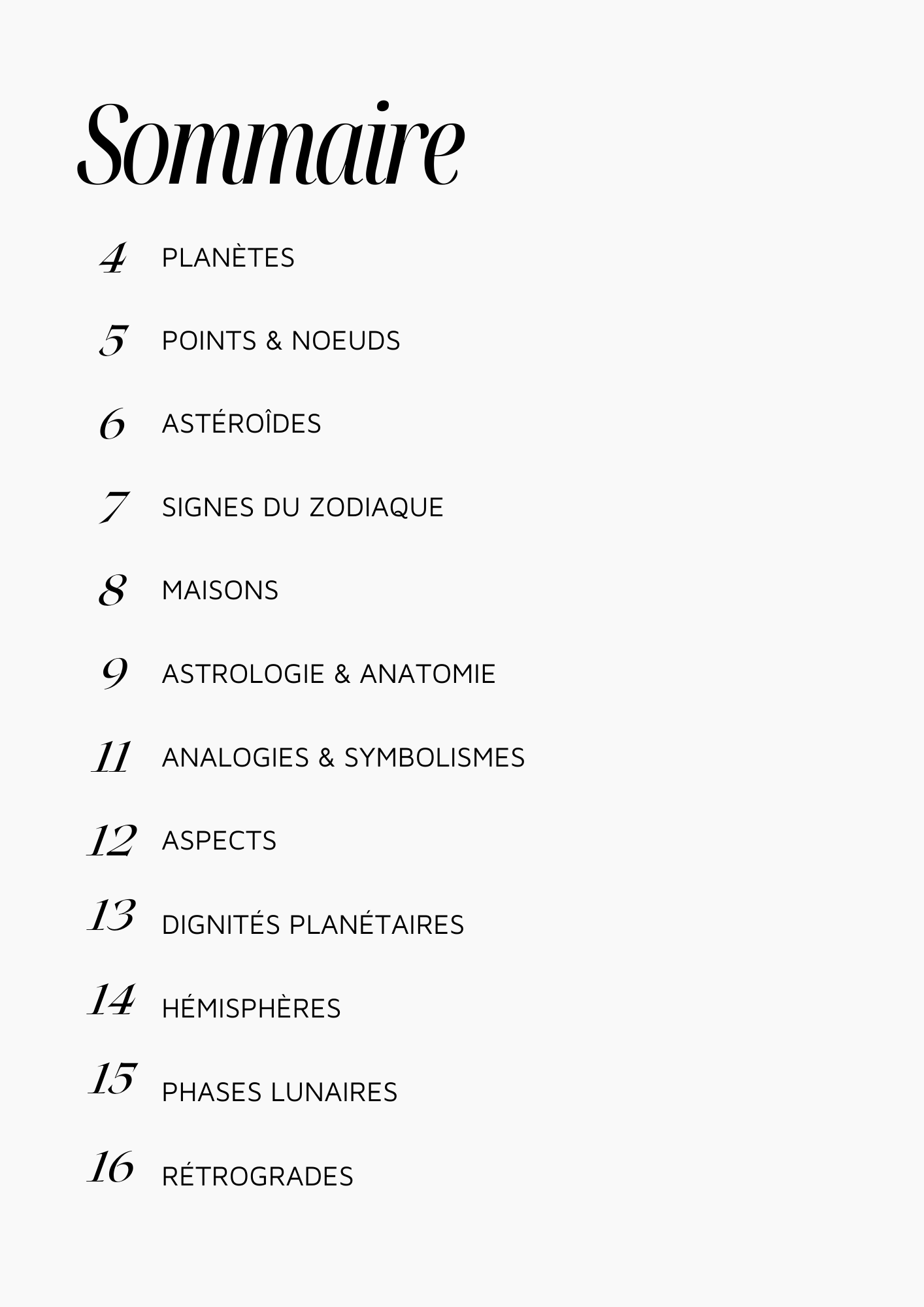 Les Bases de l'Astrologie - Aide mémoire téléchargeable
