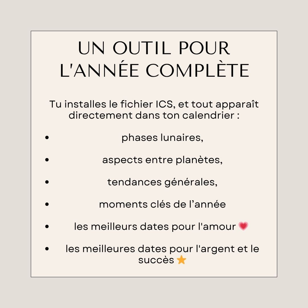 Calendrier Astro Digital 2026 - Digital Planner 2026